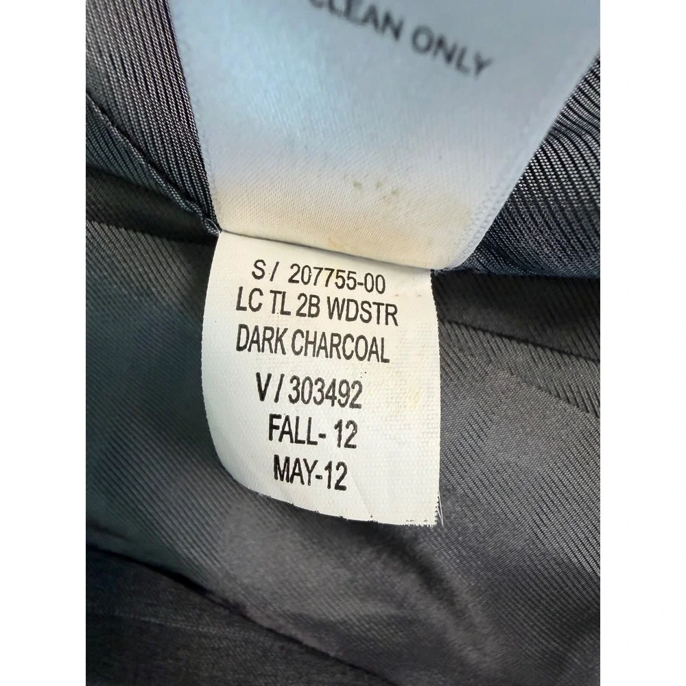 Banana‎ Republic Mens 46R Blazer Sport Coat Dark Charcoal Pinstripe 207755-00
